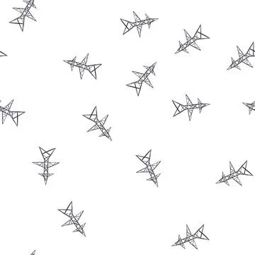 Pattern tower electric pylon cartoon vector Stock Illustration