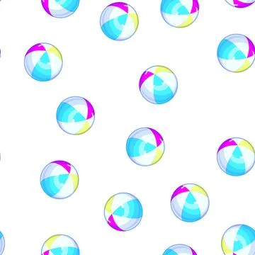 Pattern toy beach ball cartoon vector Illustrazione stock