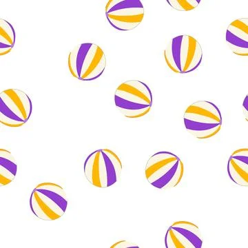 Pattern toy beach ball cartoon vector Stock Illustration