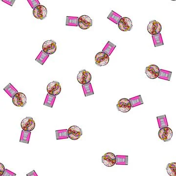 Pattern toy bubblegum machine cartoon vector Stock Illustration
