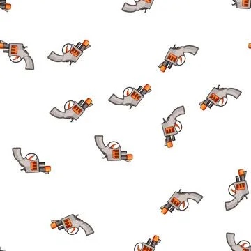 Pattern Toy cap gun revolver for playing childhood games Stock Illustration