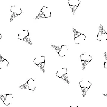 Pattern toy claw machine cartoon vector Stockillustratie