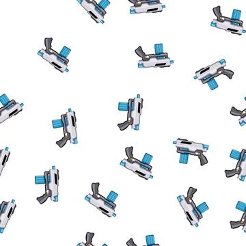 Pattern Toy dart blaster gun vector Illustrazione stock