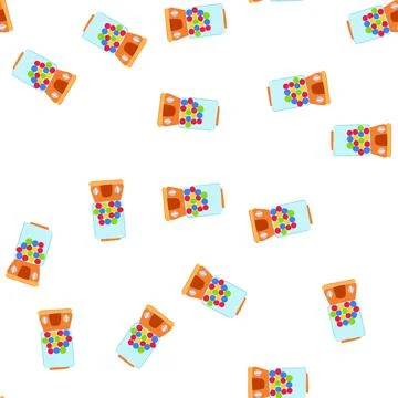 Pattern toy lotto ball machine cartoon vector Illustrazione stock