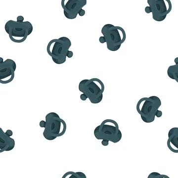 Pattern toy pacifier baby color icon vector Illustrazione stock