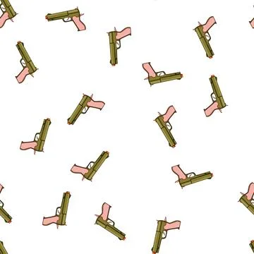 Pattern Toy pistol cap gun providing playful childhood fun Illustrazione stock
