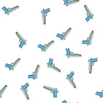 Pattern Toy pistol with orange safety tip Illustrazione stock