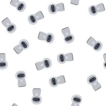 Pattern tracking facial recognition camera cartoon vector Stock Illustration