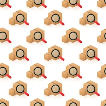 Pattern Tracking parcel services on white background. Vector illustration. Stock Illustration