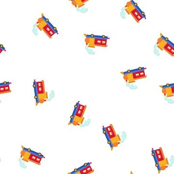 Pattern tracks train toy cartoon vector Stock Illustration
