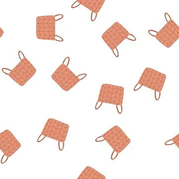Pattern tradition basket easter cartoon vector Stock Illustration