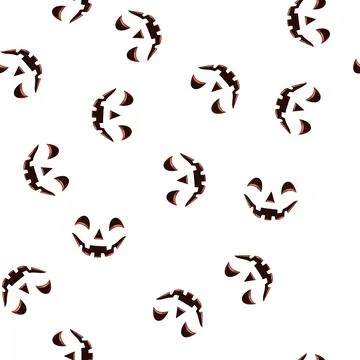 Pattern tradition carved pumpkin face cartoon vector Stock Illustration