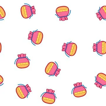 Pattern tradition chinese lucky bag cartoon vector Stock Illustration