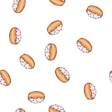 Pattern tradition hanukkah doughnut cartoon vector Stock Illustration
