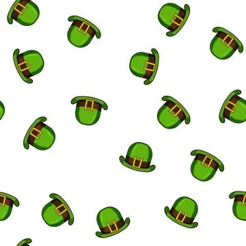 Pattern tradition leprechaun green hat cartoon vector Stockillustratie