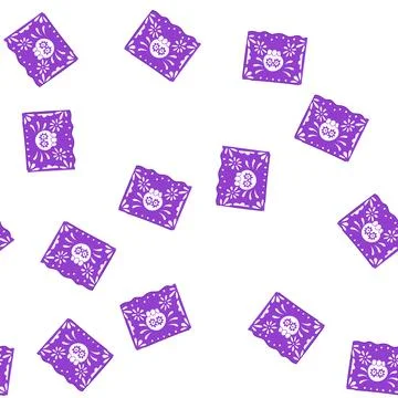 Pattern tradition papel picado cartoon vector Stock Illustration