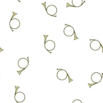 Pattern tradition post horn cartoon vector 스톡 일러스트