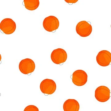 Pattern traditional asian lantern cartoon vector Illustrazione stock