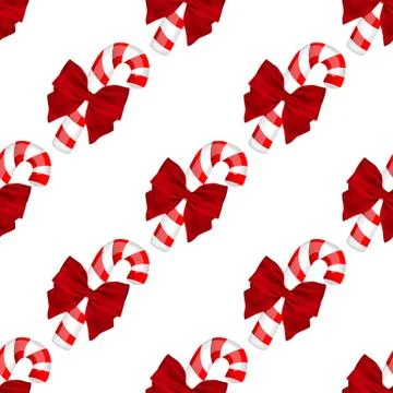 Pattern, traditional Christmas candy Stock Illustration