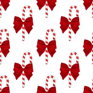 Pattern, traditional Christmas candy Stock Illustration