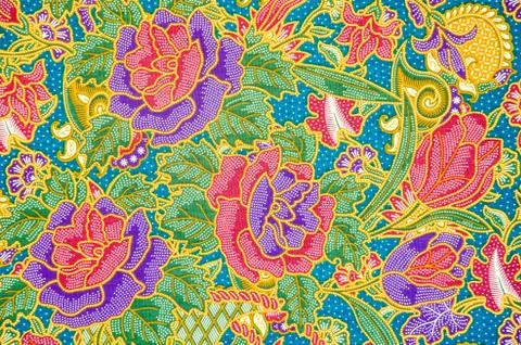 Pattern for traditional clothes include batik Stock Photos