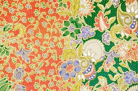 Pattern for traditional clothes include batik Foto stock