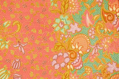 Pattern for traditional clothes include batik Stock Photos