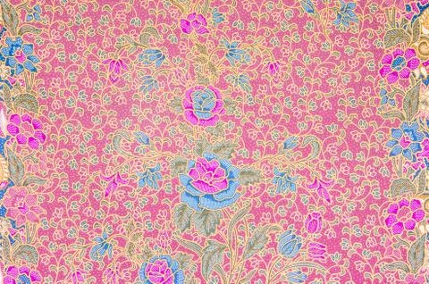 Pattern for traditional clothes include batik Stock Photos