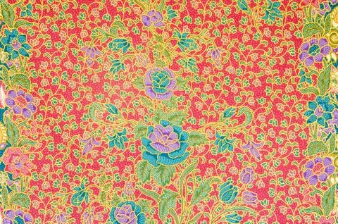 Pattern for traditional clothes include batik Stock Photos