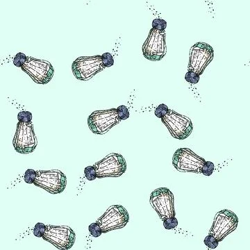 Pattern traditional salt shaker sketch hand drawn Stock Illustration