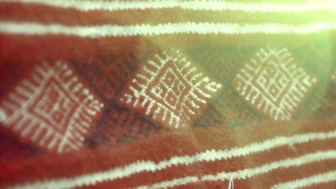 Pattern On Traditional Tunisian Handmade Carpet Stock Footage 114747738