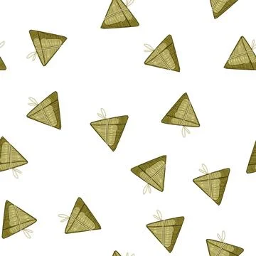 Pattern Traditional zongzi rice dumpling celebrating dragon boat festival Stock Illustration