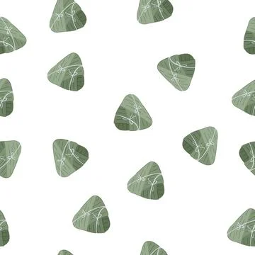 Pattern traditional zongzi rice dumpling wrapped in bamboo leaves Illustrazione stock