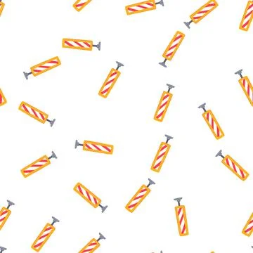 Pattern traffic road barrier cartoon vector Illustrazione stock