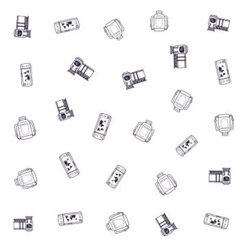 Pattern of train with ticket travel and travelbag イラスト素材