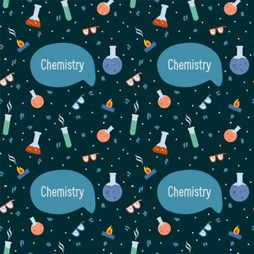 Pattern training in the laboratories of the school. Cartoon background with Stock Illustration