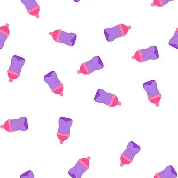 Pattern training sippy cup cartoon vector Stock Illustration