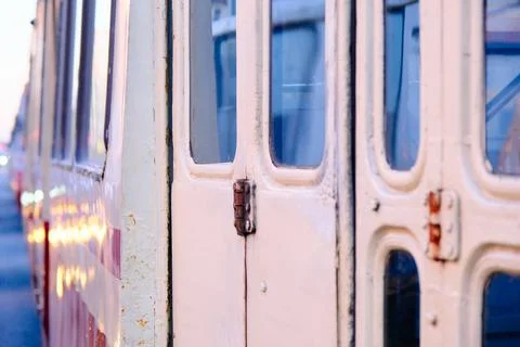 A pattern of tramcars, close-up Photos