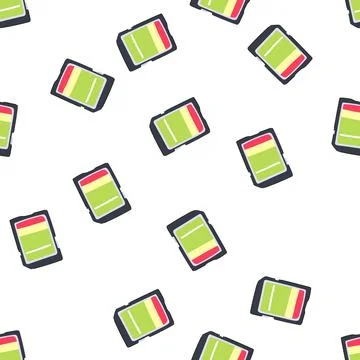Pattern transfer sd card cartoon vector Stock Illustration