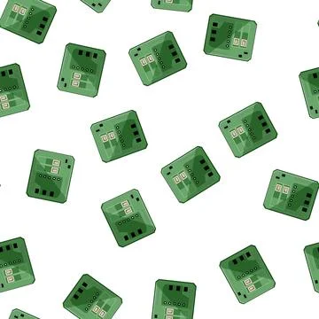 Pattern transistor circuit board cartoon vector Illustrazione stock