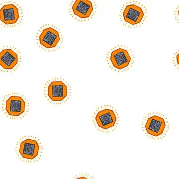 Pattern transistor microchip cartoon vector Stock Illustration