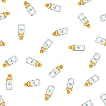 Pattern transparent contact lens solution cartoon vector Stock Illustration