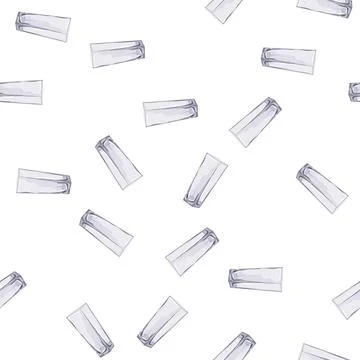 Pattern transparent glass vase flower cartoon vector Illustrazione stock