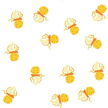 Pattern transparent jellyfish cartoon vector Stockillustratie