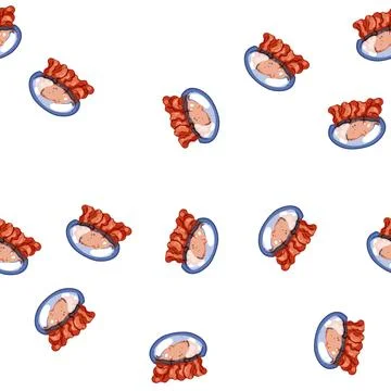 Pattern transparent jellyfish cartoon vector 库存插图