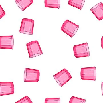 Pattern transparent plastic cup cartoon vector Stock Illustration