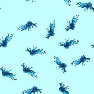 Pattern transparent water splash sketch hand drawn 스톡 일러스트