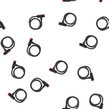 Pattern transport bicycle lock cartoon vector Stock Illustration