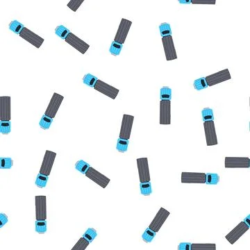 Pattern transport car top view cartoon vector 库存插图
