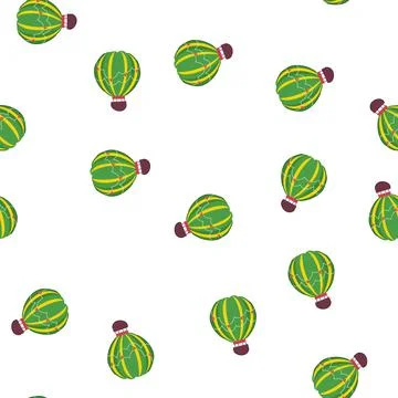 Pattern transport hot air balloon cartoon vector イラスト素材